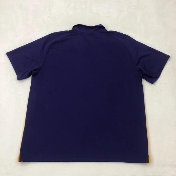 Nike Dri Fit LSU Louisiana Tigers NCAA Football Purple Golf Polo Shirt Mens XL. - Picture 8 of 8